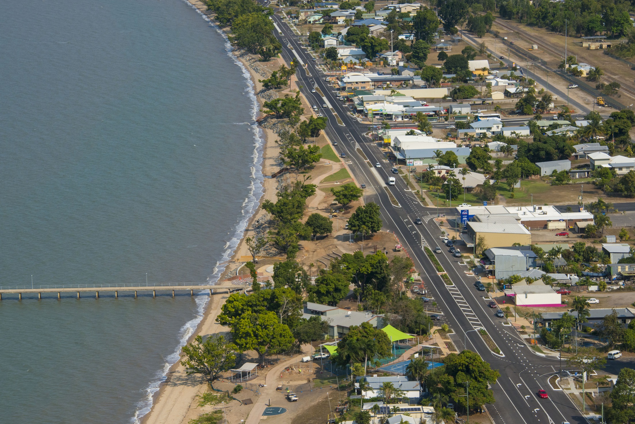 The reconstruction of the Bruce Highway through Cardwell was completed as part of the project. 